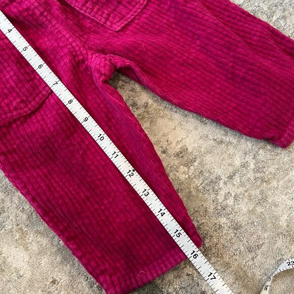 Vintage Rebel Wide Whale Pink Cord Pants 12 Months - Picture 8 of 10
